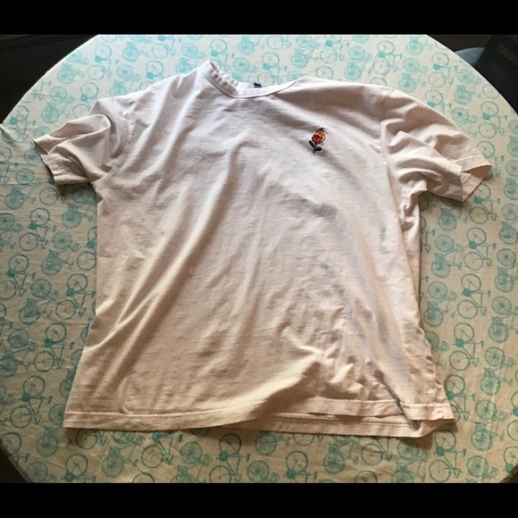 White T-shirt with Rose - Picture 2 of 4